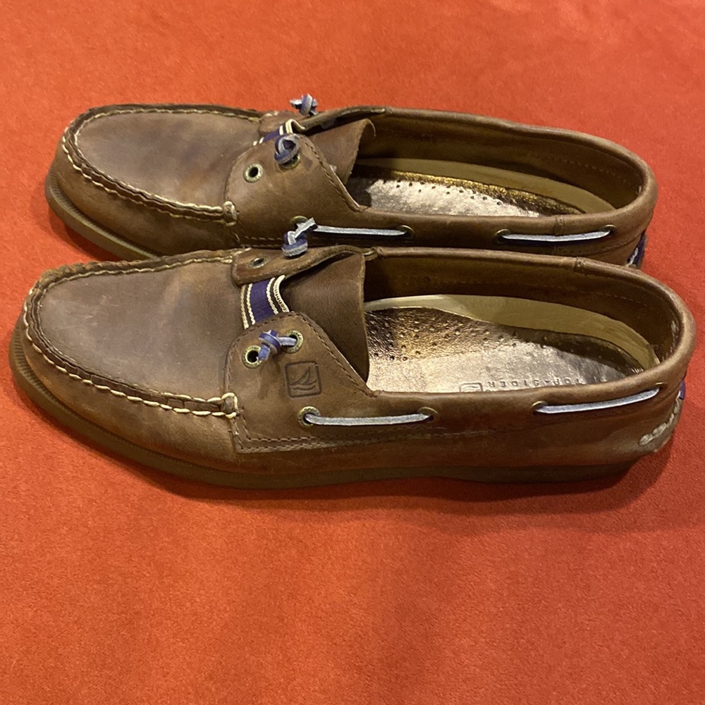 Sperry brown top-sider moccasins shoes size 8.5